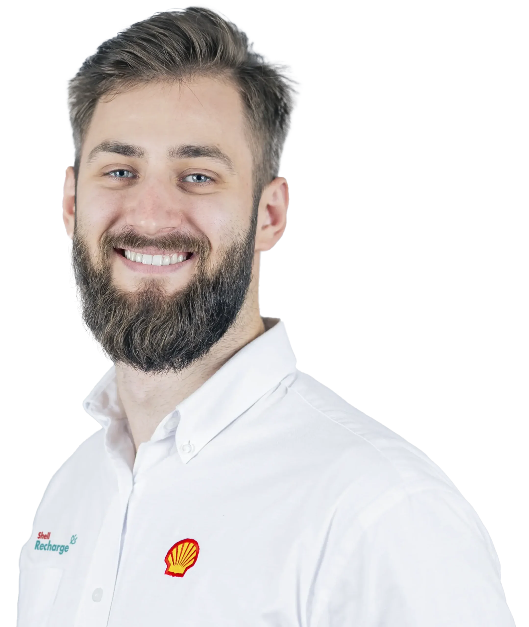 Portrait of a support representative – symbolizing contact support for SBRS fleet solutions.