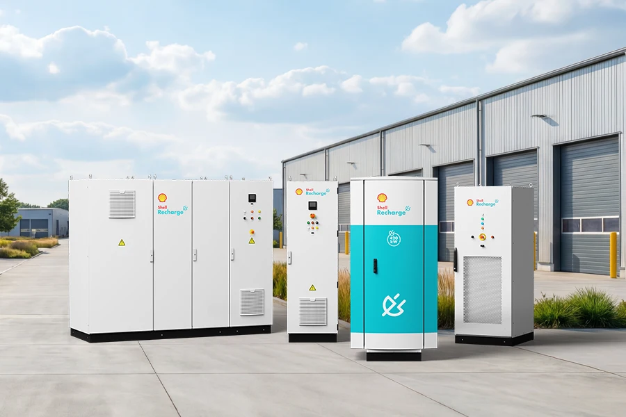 sbrs-hardware-distributed-charging-systems-teaser Distributed DC charging system with multiple charging units at a logistics site