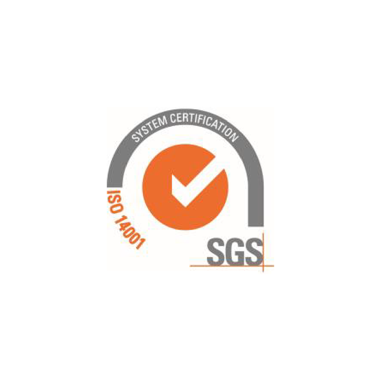 ISO 14001:2015 certificate for environmental management (SGS logo)
