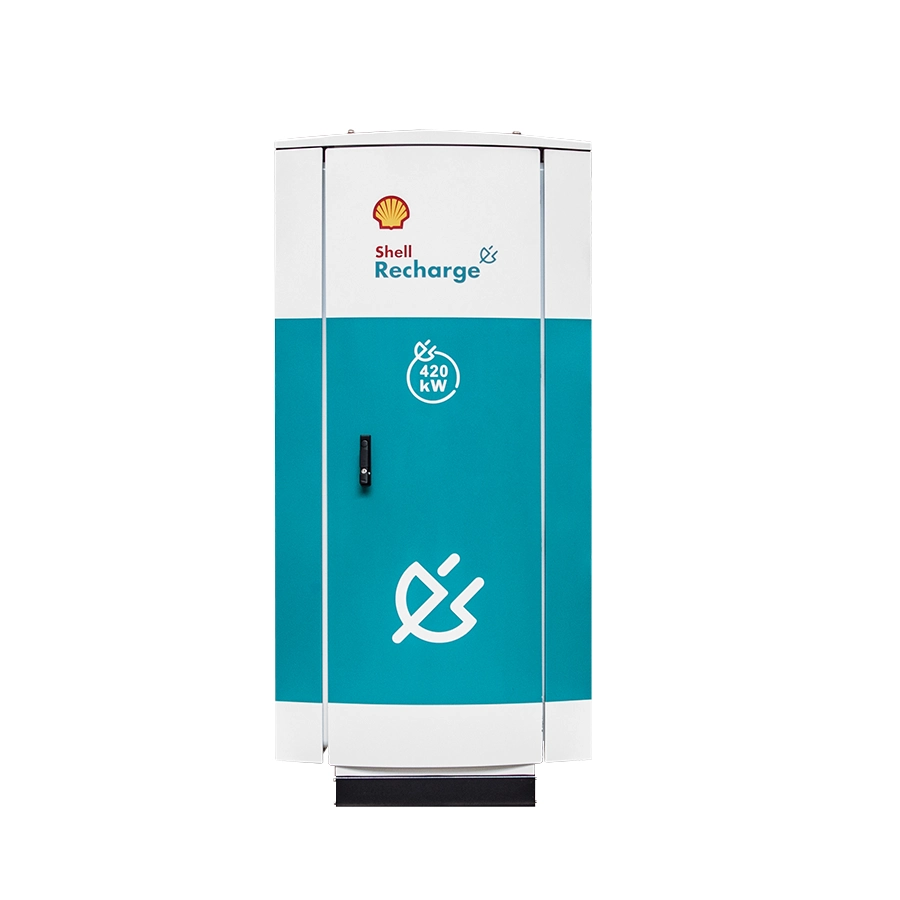 Front view of the SBRS MOCA high-power DC charger