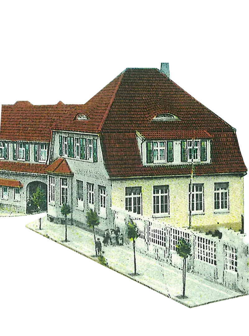 Historisches Firmengebäude mit rotem Ziegeldach, das die lange Tradition von SBRS symbolisiert