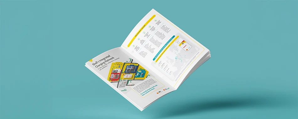 Cover des Shell-Berichts “Fleet electrification: Finding the road to operational success,” dargestellt in einem gestapelten Layout.